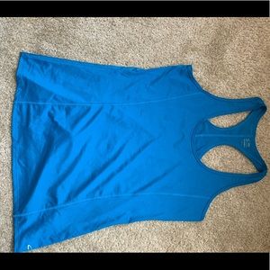 Blue workout tank top